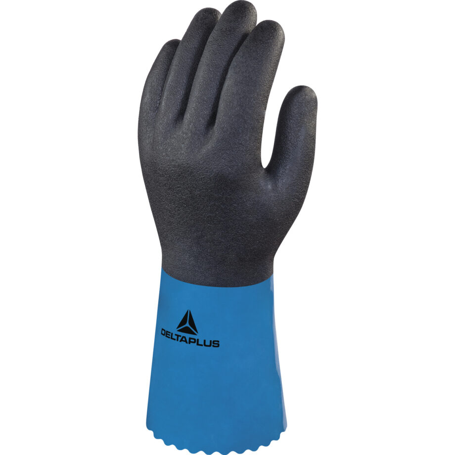 RĘKAWICA Z PVC/NITRYLOWĄ NA WKŁADZIE Z POLIAMIDU - STRONA CHWYTNA POWLEKANA PVC/NITRYLEM - 30 CM