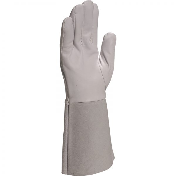 RĘKAWICA ZE SKÓRY LICOWEJ JAGNIĘCEJ SZYTA NIĆMI KEVLAR¨, MANKIET 15CM