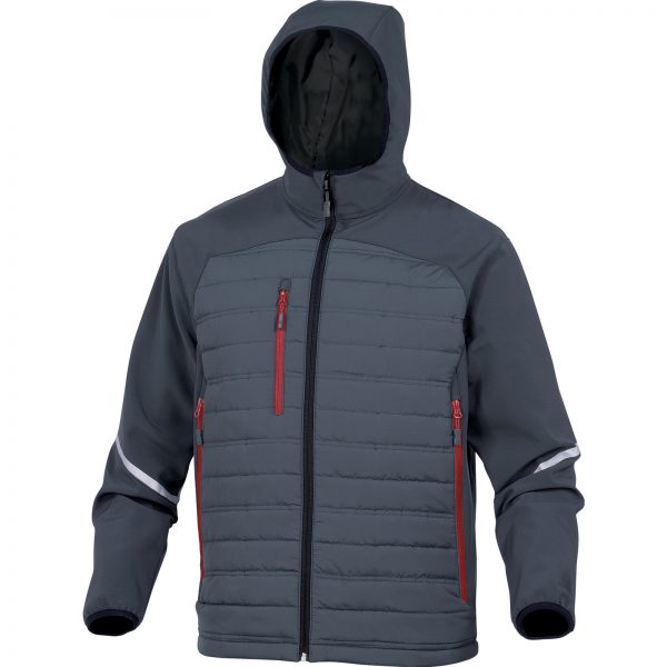 BLUZA Z DWÓCH MATERIŚÓW: SOFTSHELL I PIKOWANY POLIESTER