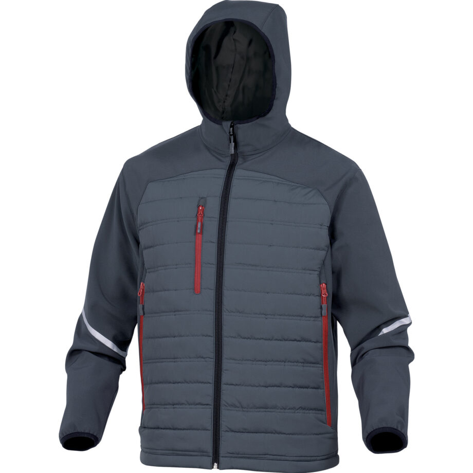 BLUZA Z DWÓCH MATERIŚÓW: SOFTSHELL I PIKOWANY POLIESTER
