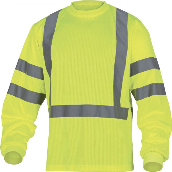 ODBLASKOWA KOSZULKA Z DŁUGIM RĘKAWEM 75% POLIESTER 25% BAWEŁNA 200 g/m_