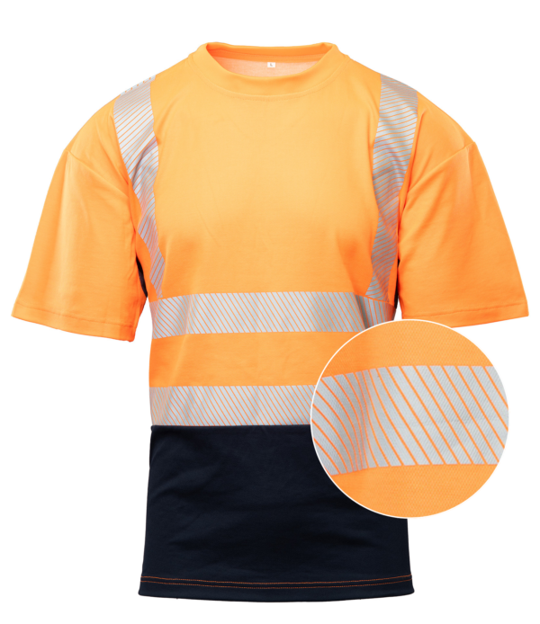 T-SHIRT SIATKA TRANSFER BF-017-O POMARAŃCZ