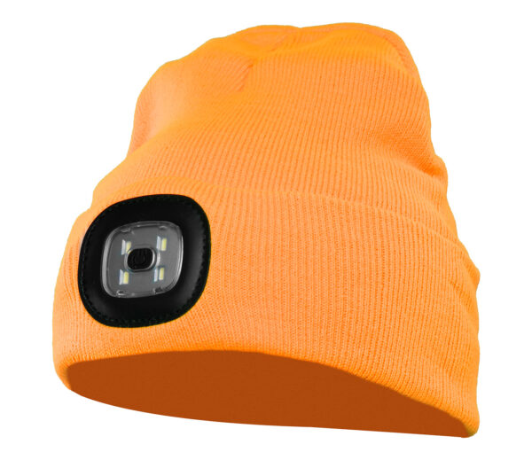 CZAPKA Z DZIANINY LED POMARAŃCZ