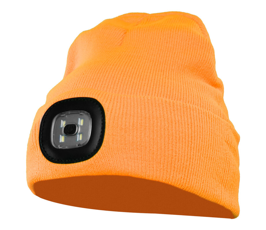 CZAPKA Z DZIANINY LED POMARAŃCZ